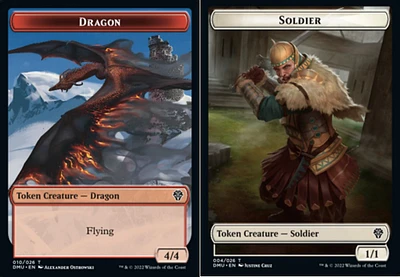 Dragon Token // Soldier Token - Foil