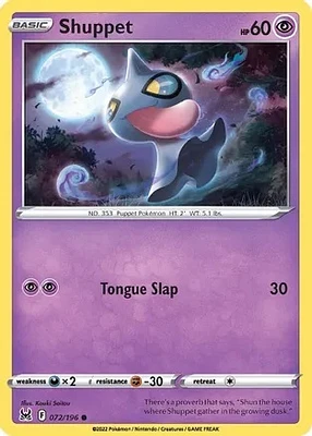 Shuppet - 072/196 Common Reverse Holo