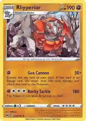 Rhyperior - 091/196 Rare Reverse Holo