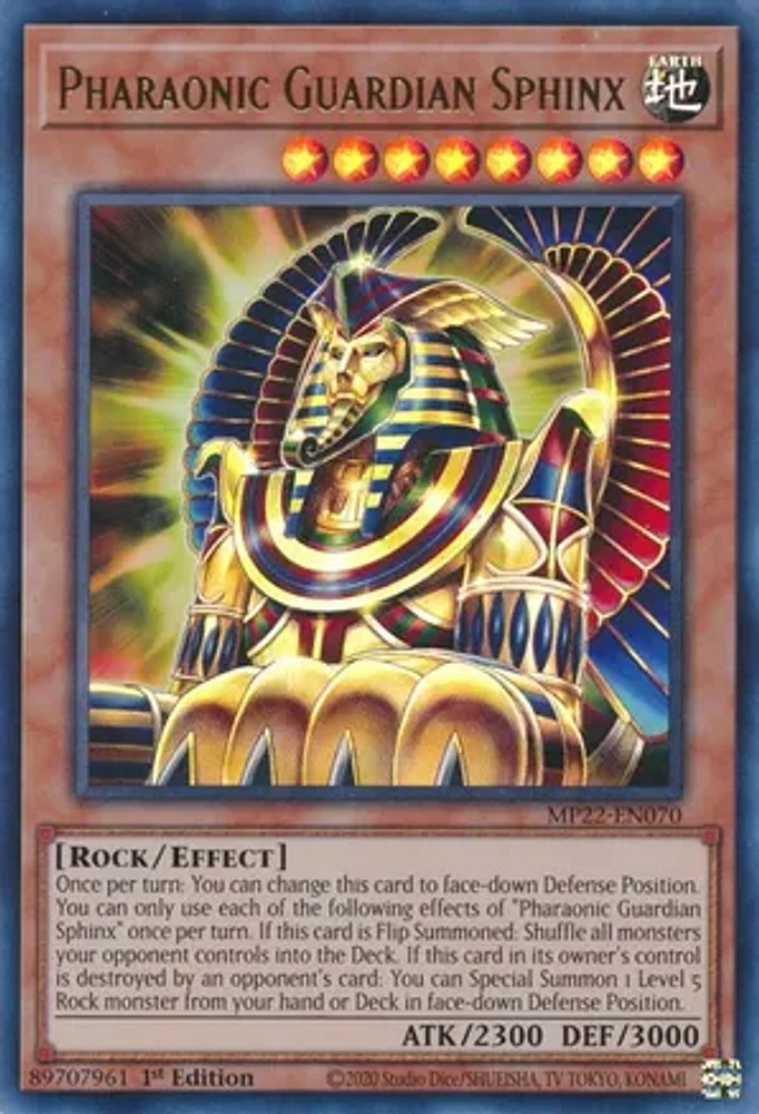 Pharaonic Guardian Sphinx - MP22-EN070 Ultra Rare 1st Edition