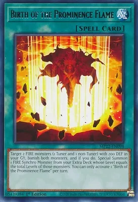 Birth of the Prominence Flame - MP22-EN098 - Rare - 1st Edition