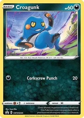 Croagunk - SWSH245 - Cosmos Holo - SWSH Black Star Promos