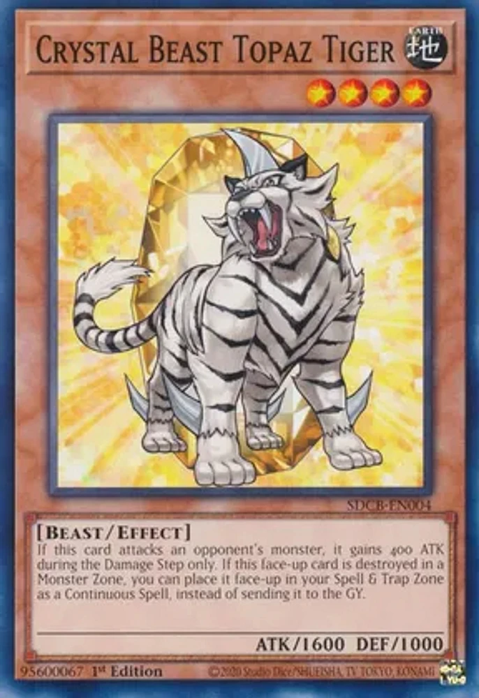 Crystal Beast Topaz Tiger - SDCB-EN004 - Common - 1st Edition