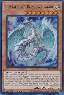 Crystal Beast Rainbow Dragon - SDCB-EN044 Ultra Rare 1st Edition