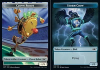 Clown Robot Token (002) // Storm Crow Token - Foil