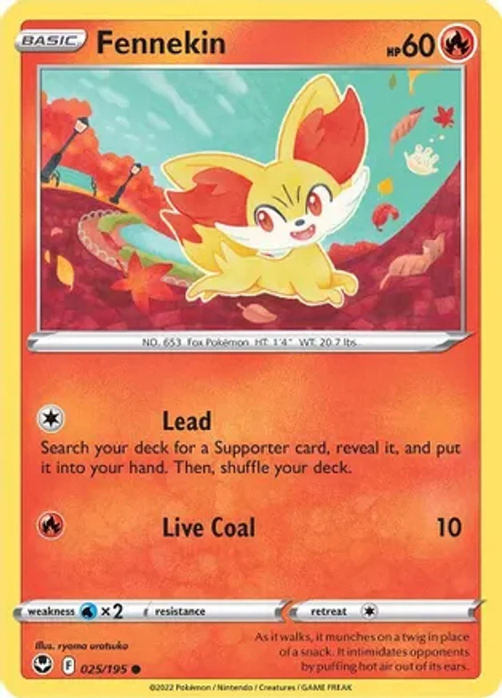 Fennekin - 025/195 Common Reverse Holo