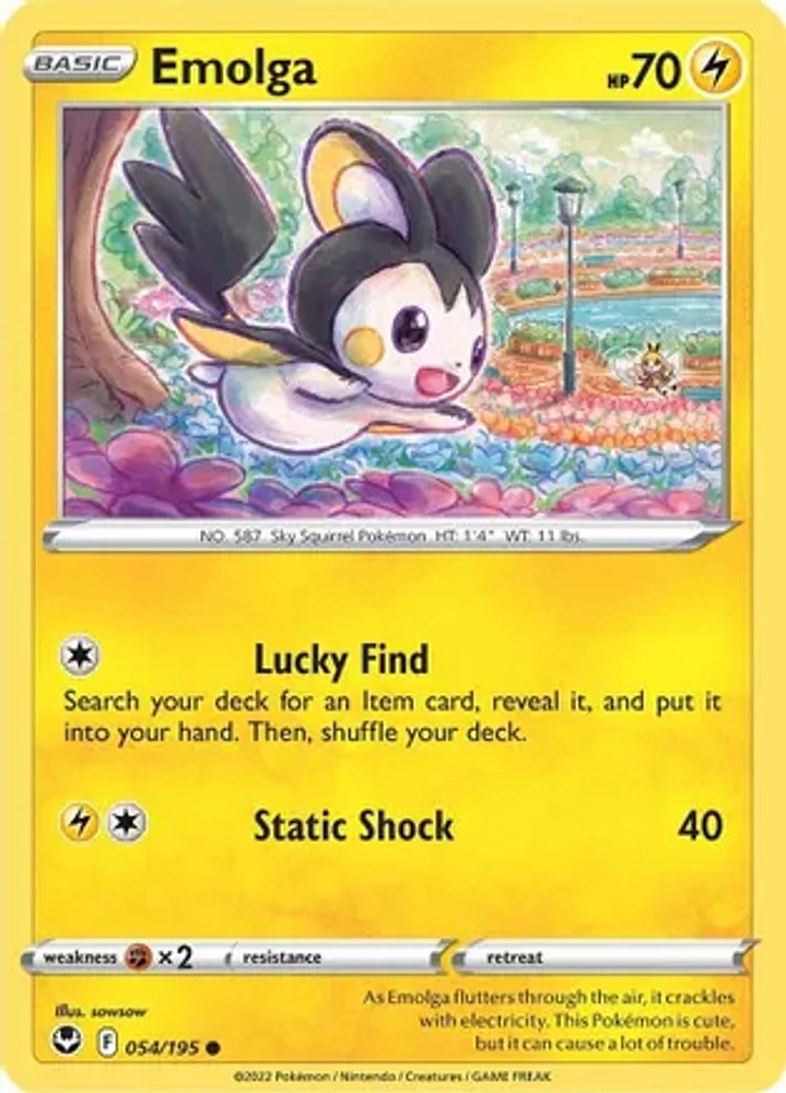 Emolga - 054/195 Common Reverse Holo