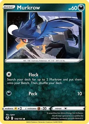 Murkrow - 106/195 - Common - Reverse Holo