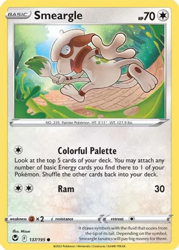 Smeargle - 137/195 Common Reverse Holo