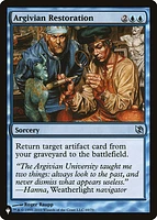 Argivian Restoration - The List