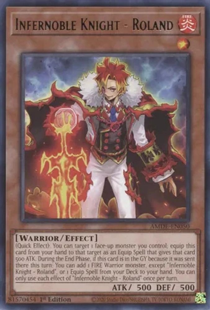 Infernoble Knight - Roland - AMDE-EN050 - Rare - 1st Edition