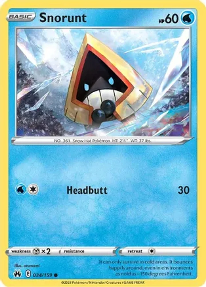 Snorunt - 034/159 - Common - Reverse Holo