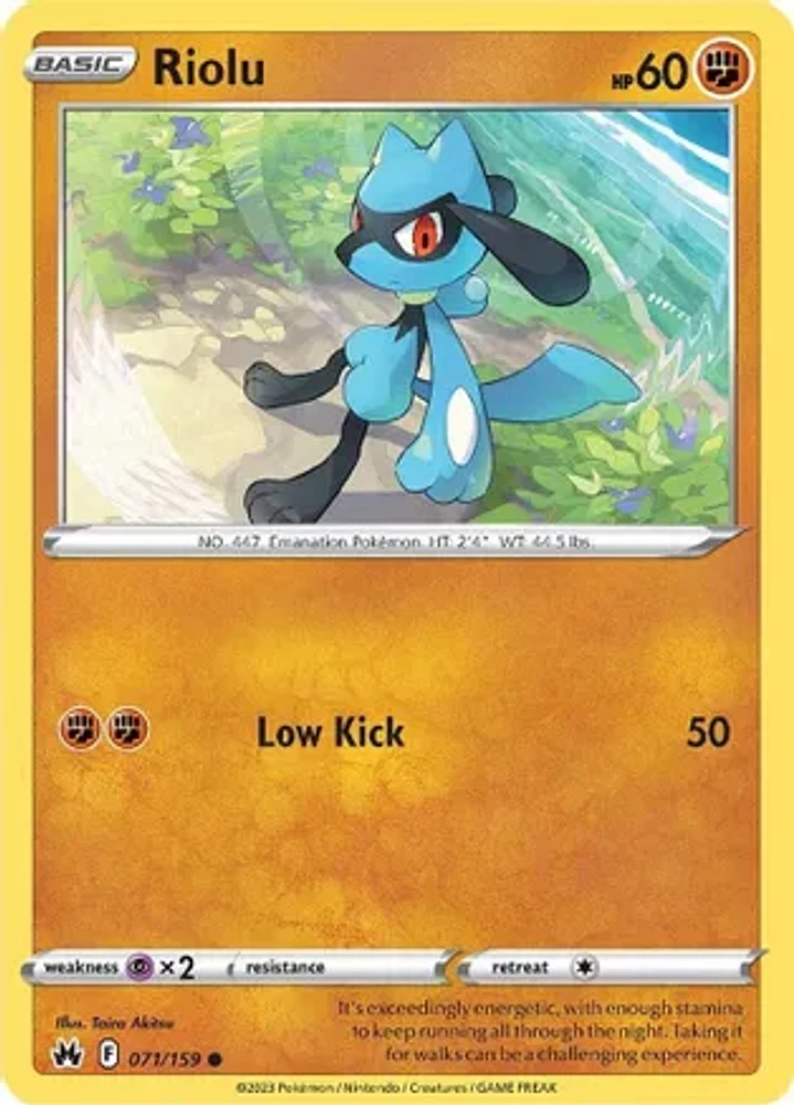 Riolu - 071/159 - Common - Reverse Holo