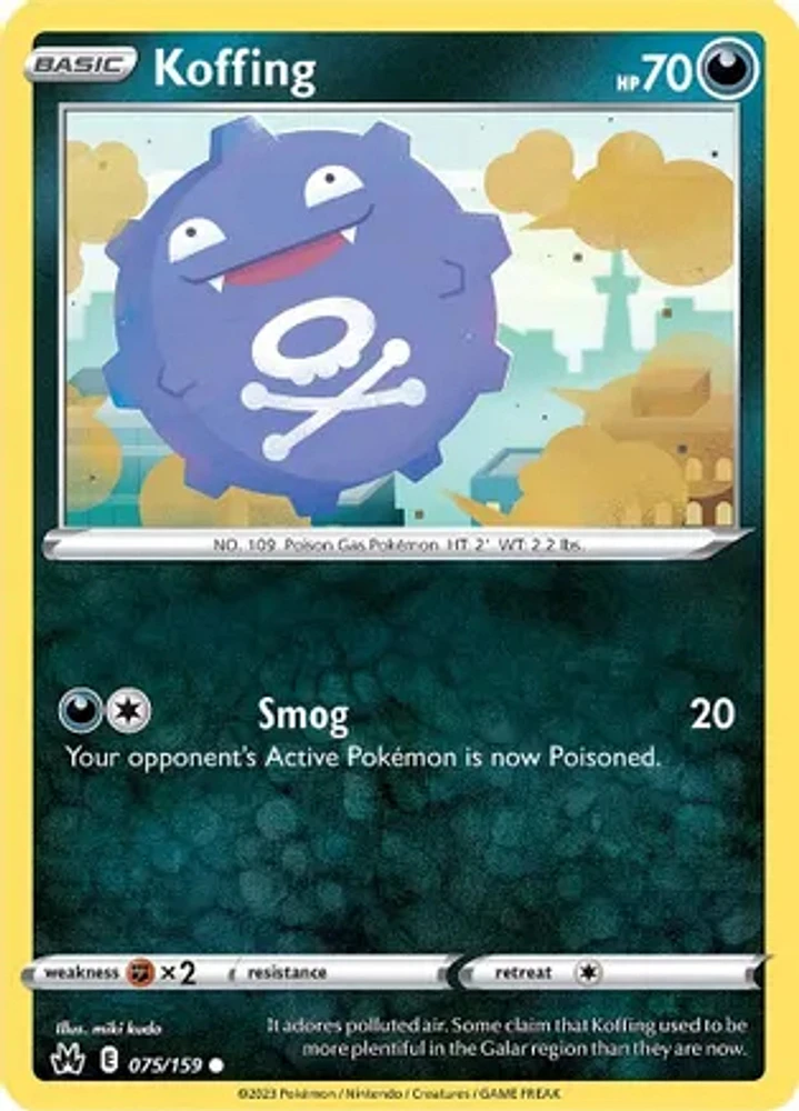 Koffing - 075/159 - Common - Reverse Holo