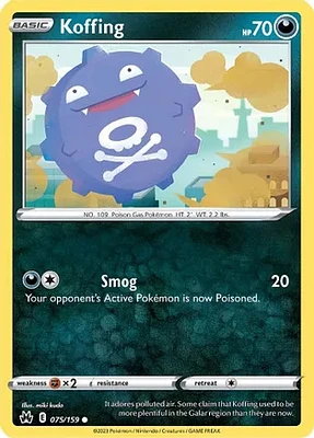 Koffing - 075/159 - Common - Reverse Holo