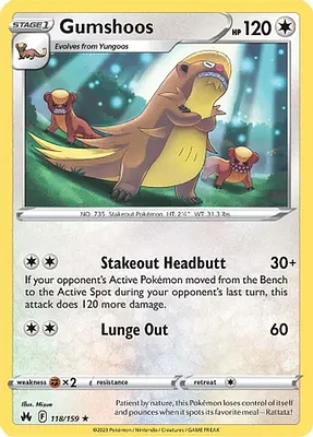 Gumshoos - 118/159 - Rare - Reverse Holo