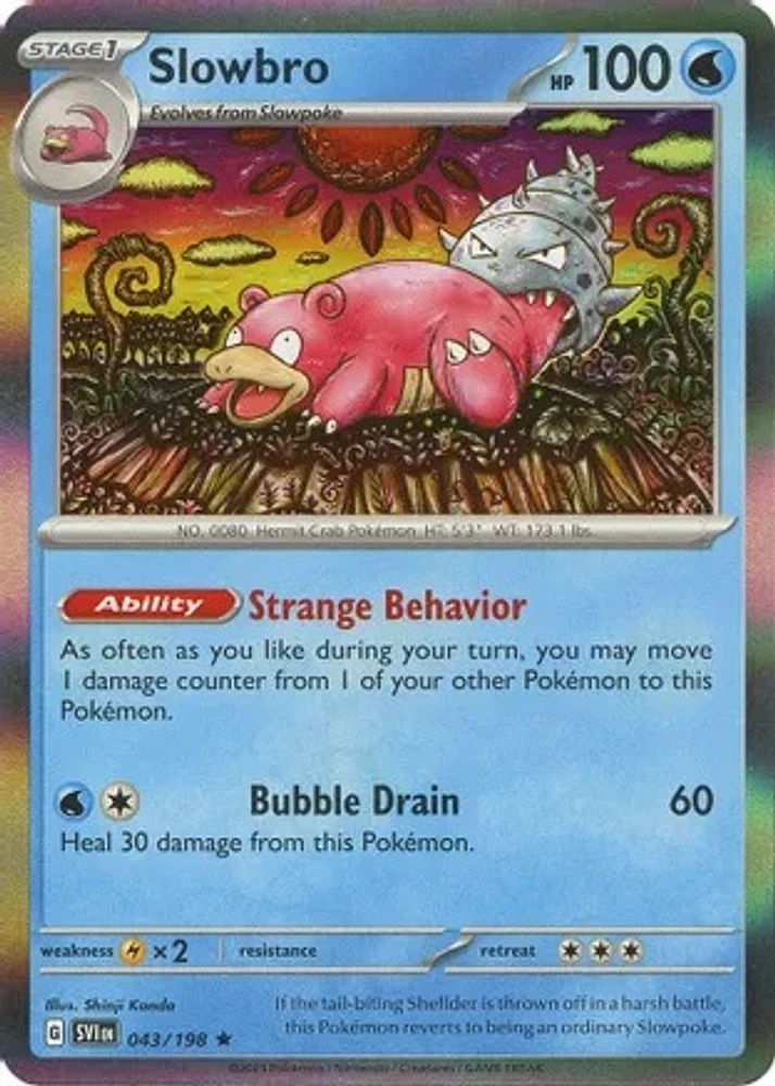 Slowbro - 043/198 - Holo Rare - Reverse Holo