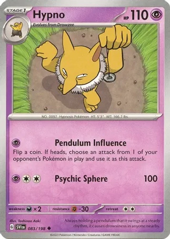 Hypno - 083/198 - Uncommon - Reverse Holo