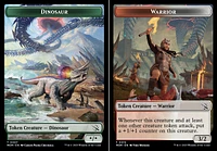 Dinosaur (007) // Warrior (015) Double-Sided Token - Foil