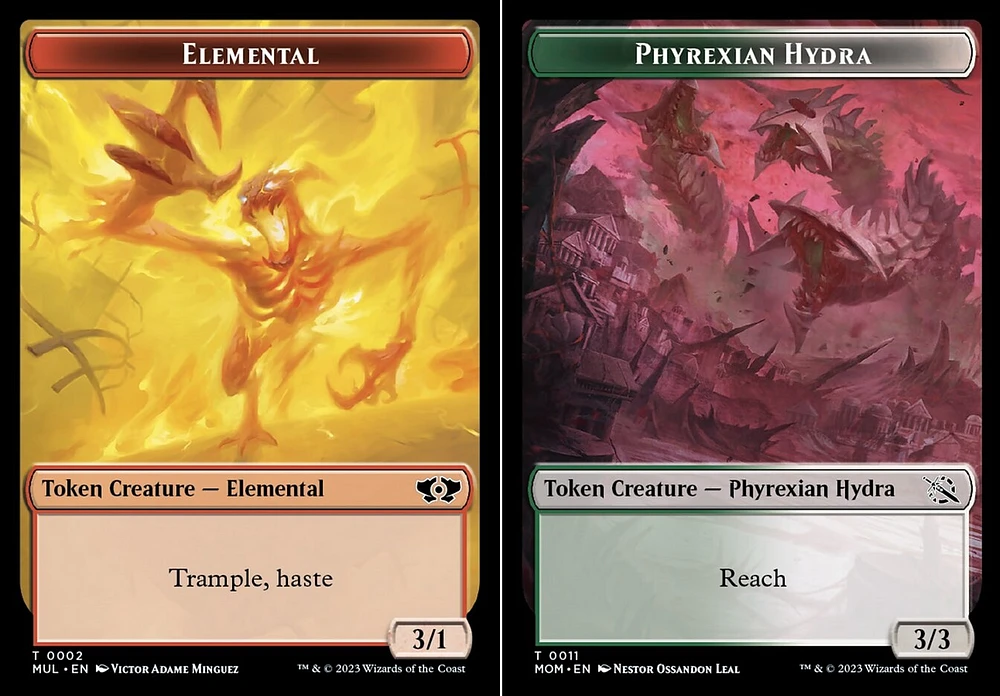 Elemental () // Phyrexian Hydra () Double-Sided Token