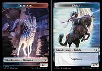 Elemental (009) // Knight (010) Double-Sided Token - Foil