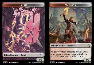 Spirit (013) // Warrior (015) Double-Sided Token - Foil