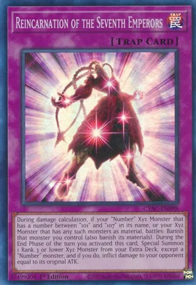 Reincarnation of the Seventh Emperors - CYAC-EN098 - Super Rare - 1st Edition