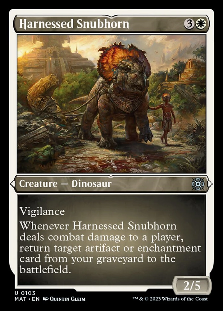 Harnessed Snubhorn - Foil Etched