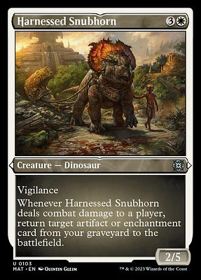 Harnessed Snubhorn - Foil Etched