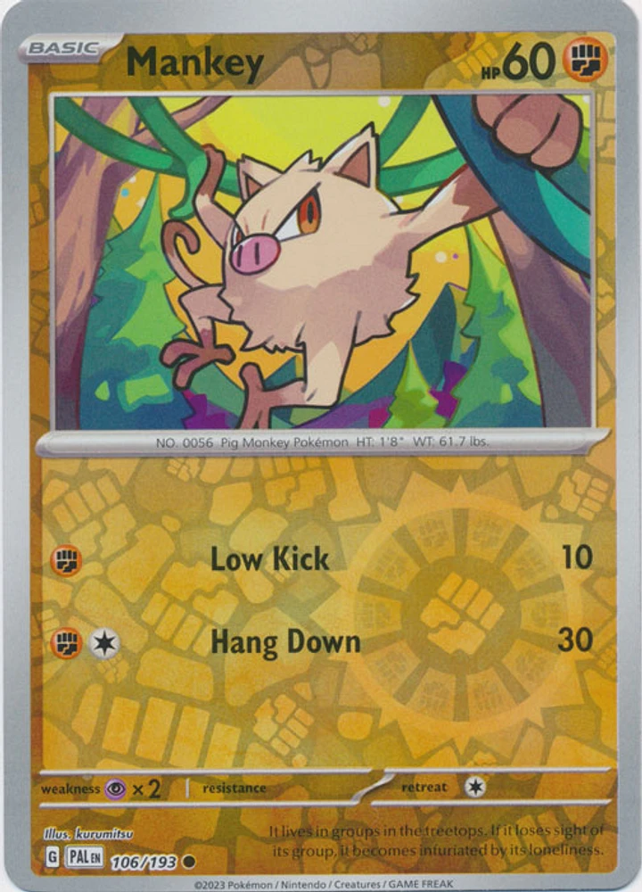 Mankey - 106/193 - Common - Reverse Holo