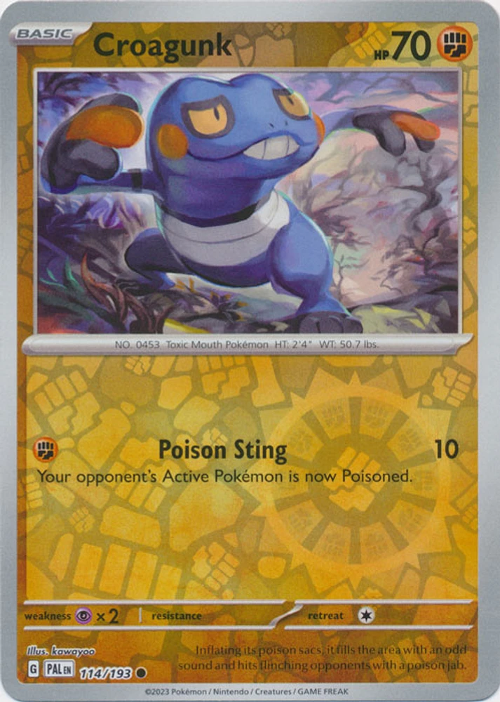 Croagunk - 114/193 - Common - Reverse Holo