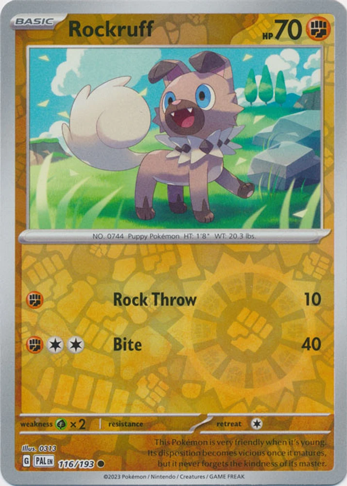 Rockruff - 116/193 - Common - Reverse Holo