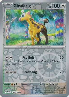 Girafarig - 154/193 - Common - Reverse Holo