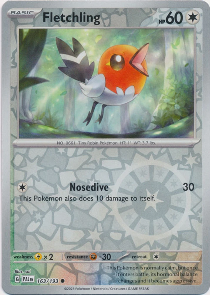 Fletchling - 163/193 - Common - Reverse Holo