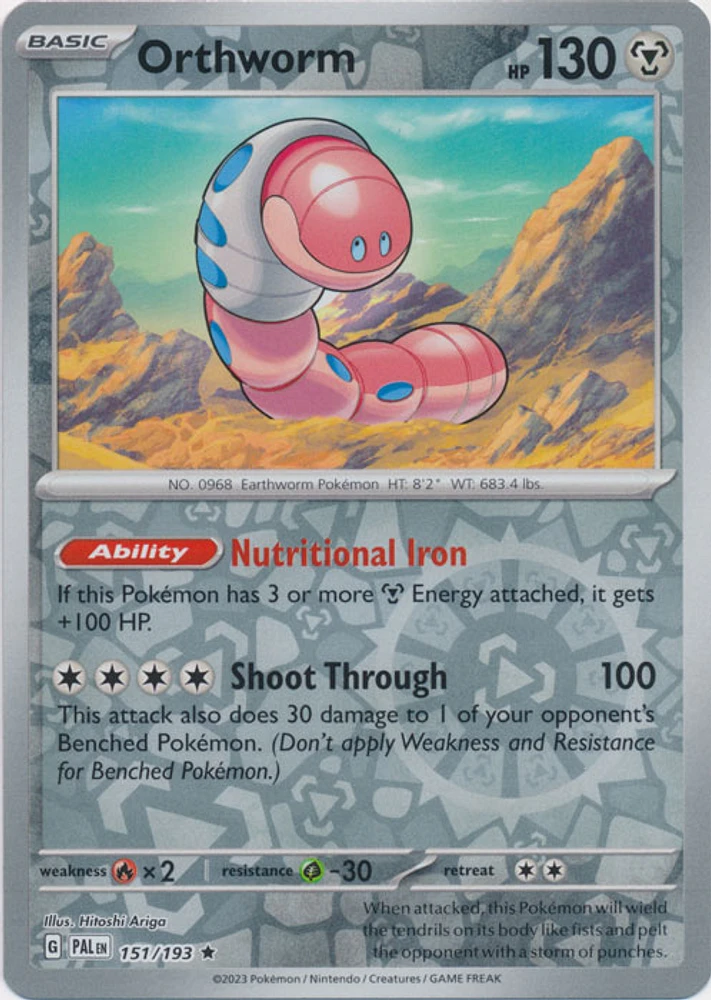 Orthworm - 151/193 - Holo Rare - Reverse Holo