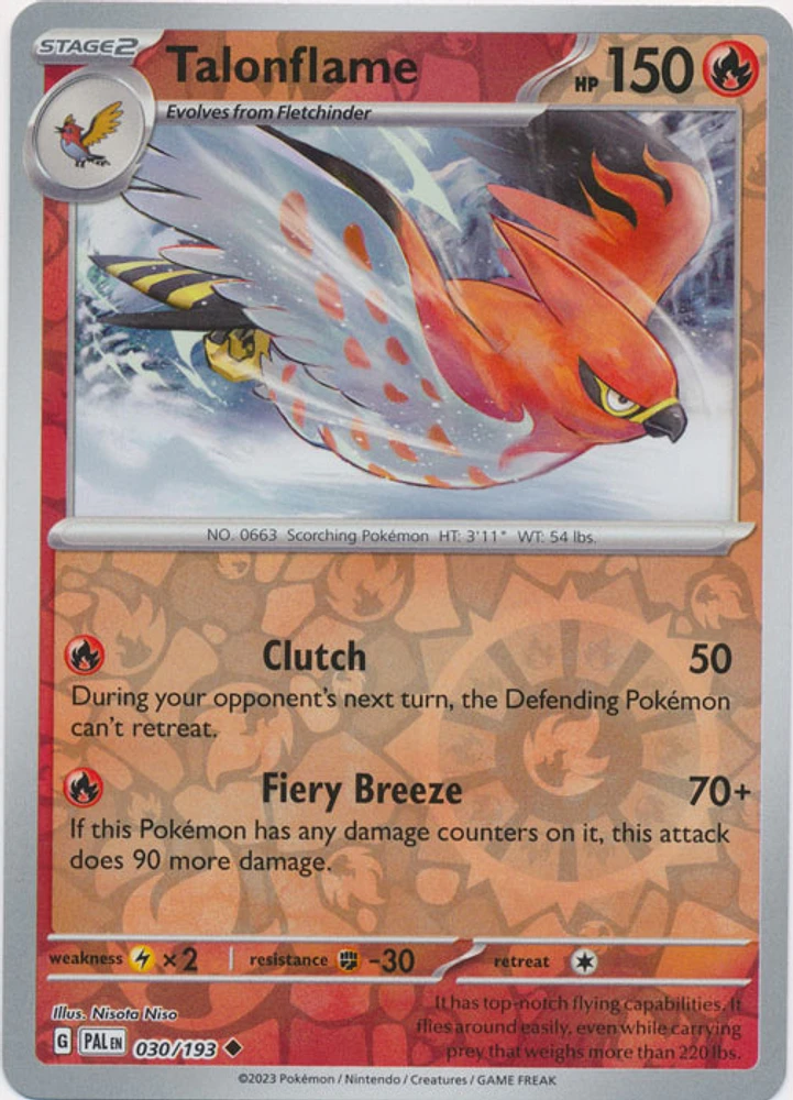 Talonflame - 030/193 - Uncommon - Reverse Holo