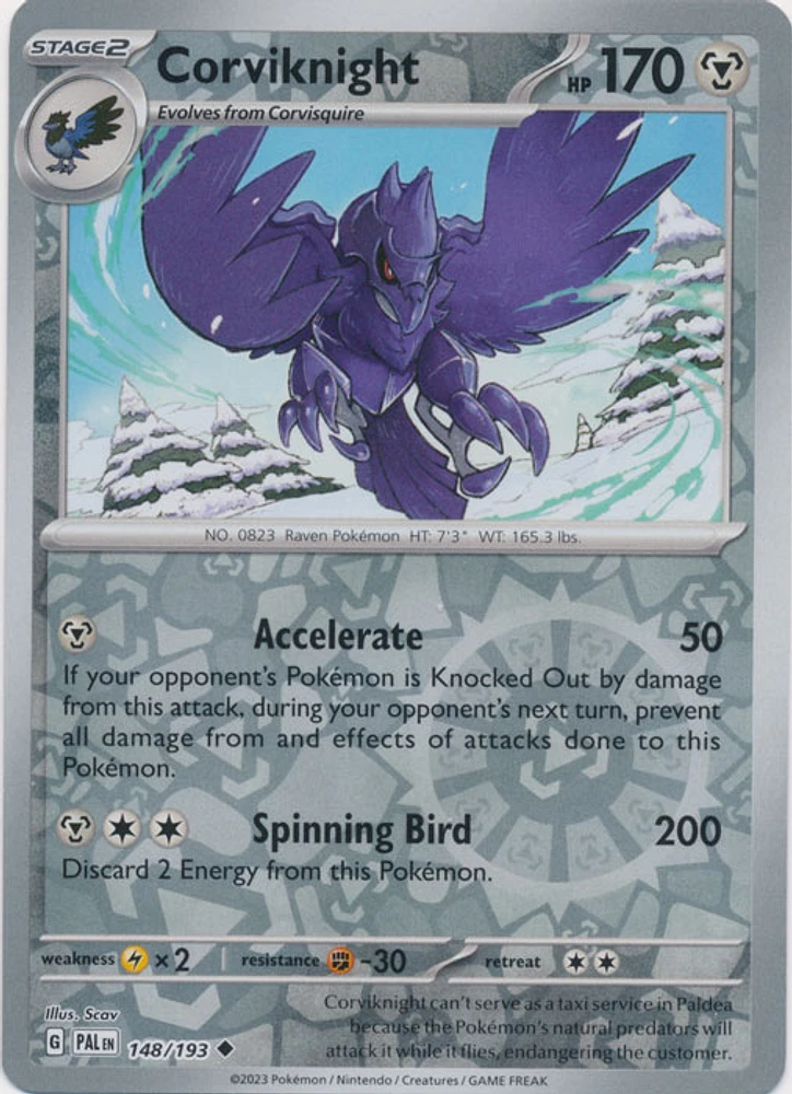 Corviknight - 148/193 - Uncommon - Reverse Holo