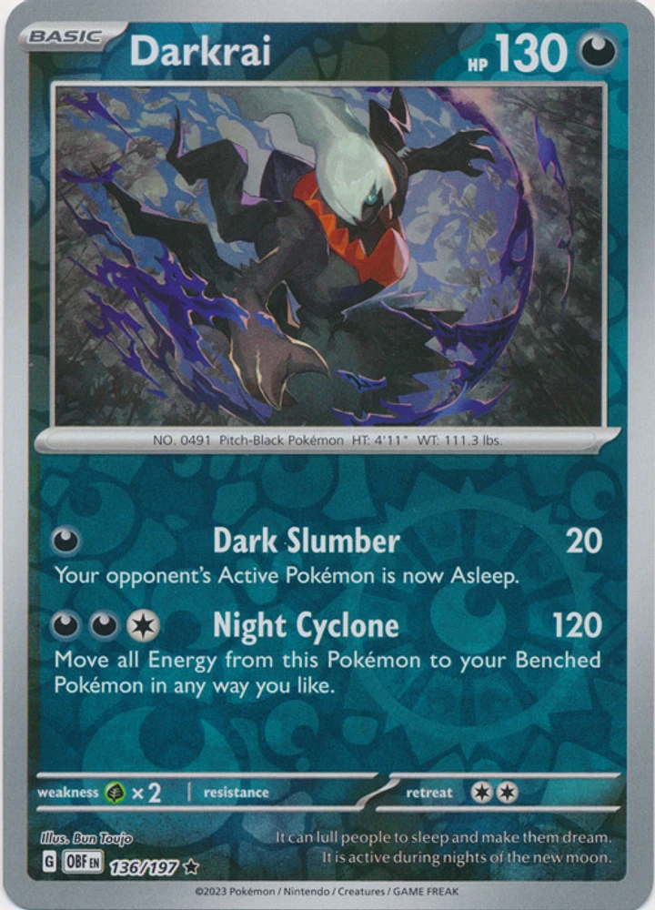 Darkrai - 136/197 - Rare - Reverse Holo