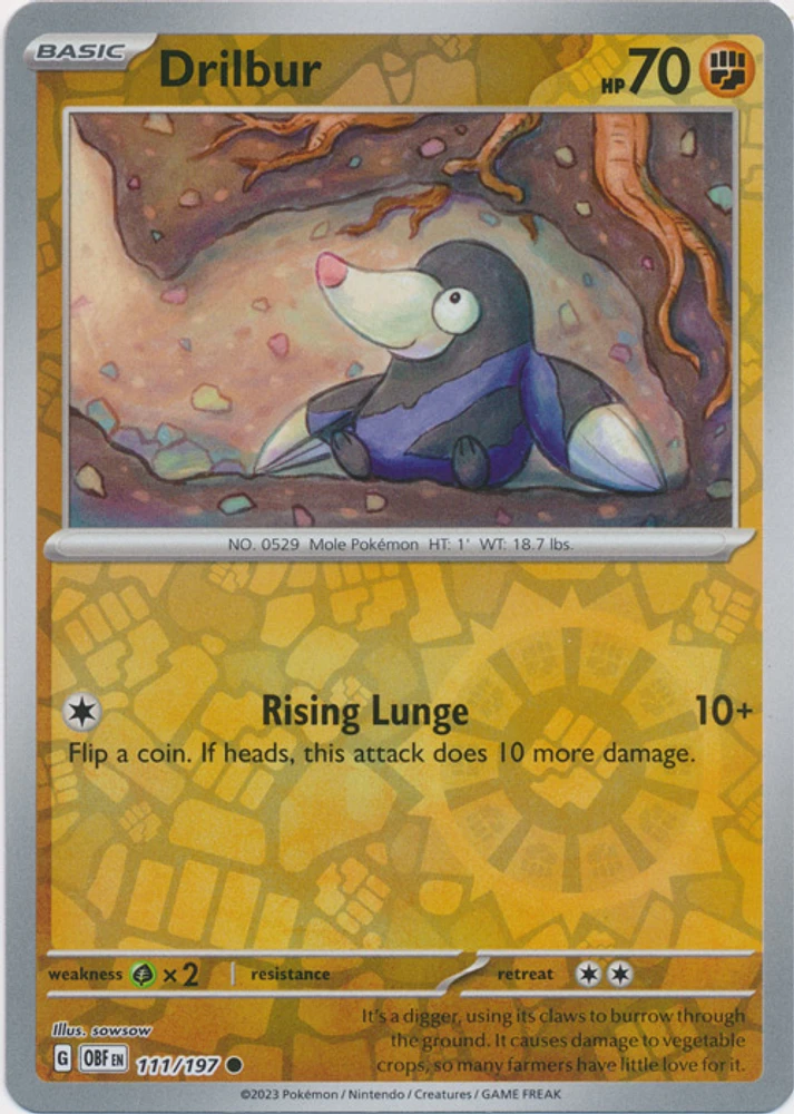 Drilbur - 111/197 - Common - Reverse Holo