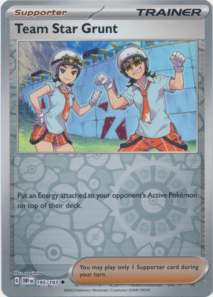 Team Star Grunt - 195/197 - Uncommon - Reverse Holo