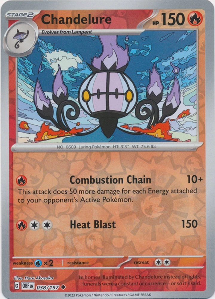 Chandelure - 038/197 - Uncommon - Reverse Holo