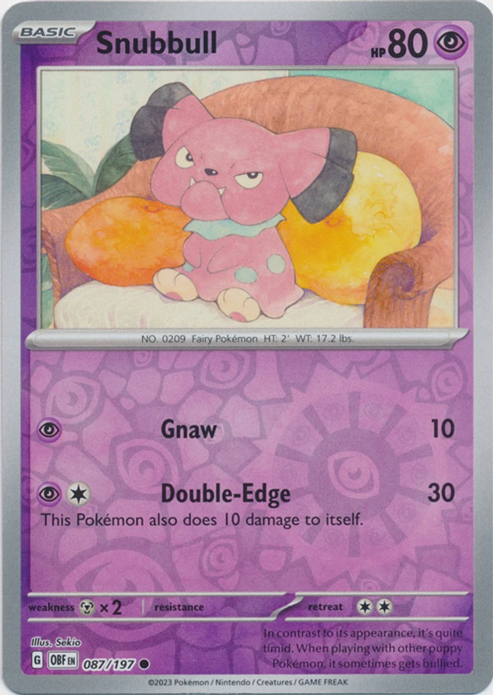 Snubbull - 087/197 - Common - Reverse Holo