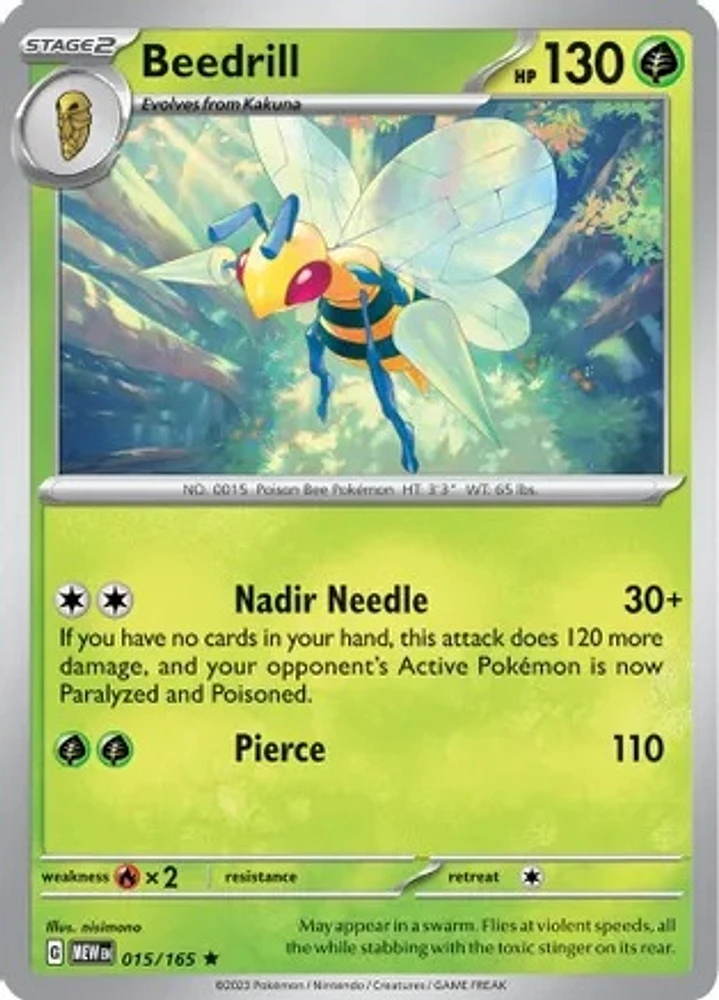 Beedrill - 015/165 - Holo Rare