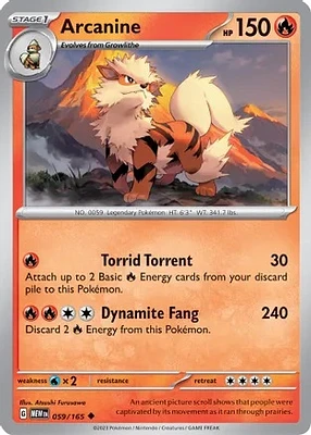 Arcanine - 059/165 - Uncommon