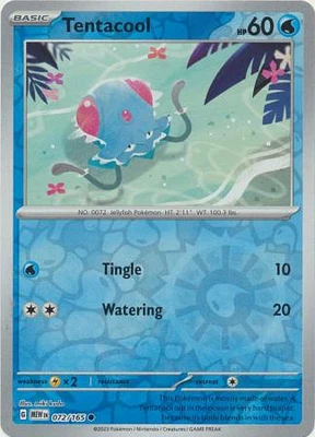 Tentacool - 072/165 - Common - Reverse Holo