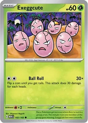 Exeggcute - 102/165 - Common - Reverse Holo