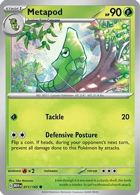 Metapod - 011/165 - Common - Reverse Holo