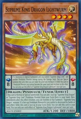 Supreme King Dragon Lightwurm - AGOV-EN002 - Common - 1st Edition