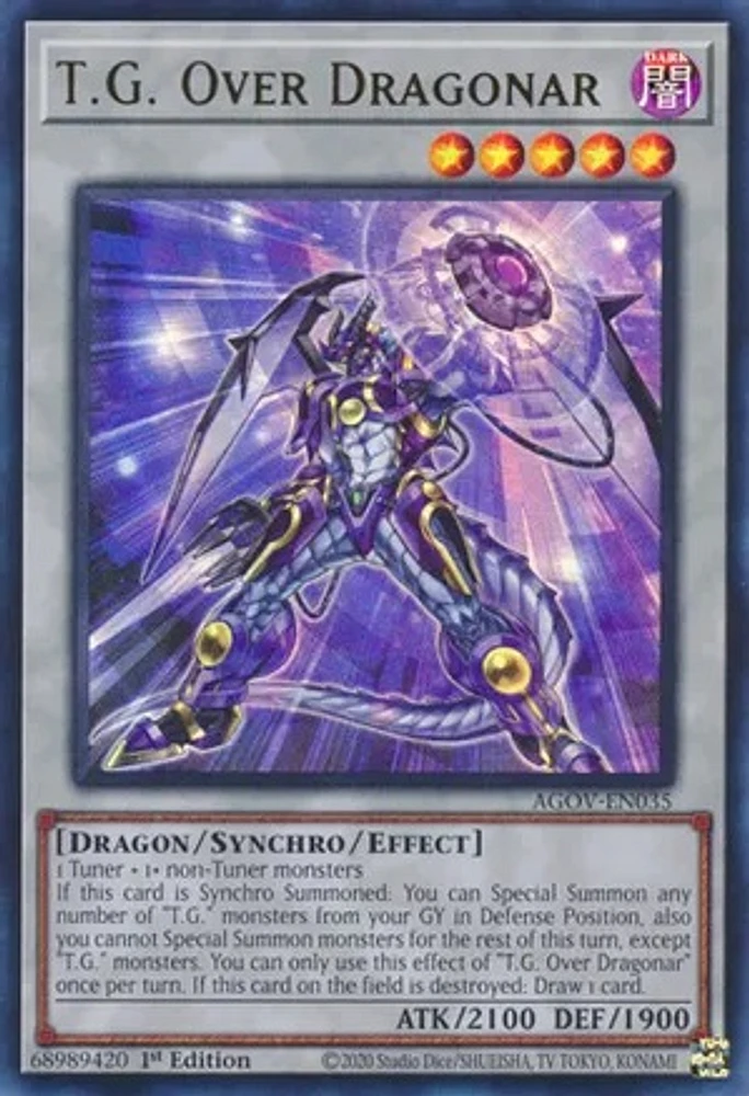 T.G. Over Dragonar - AGOV-EN035 - Ultra Rare - 1st Edition