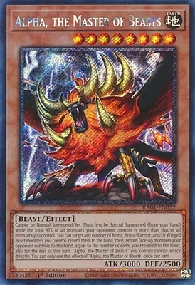 Alpha, the Master of Beasts - RA01-EN022 - Platinum Secret Rare - 1st Edition